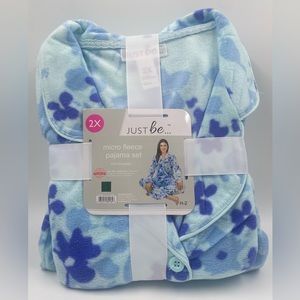 Blue fleece pajama set’s (2)